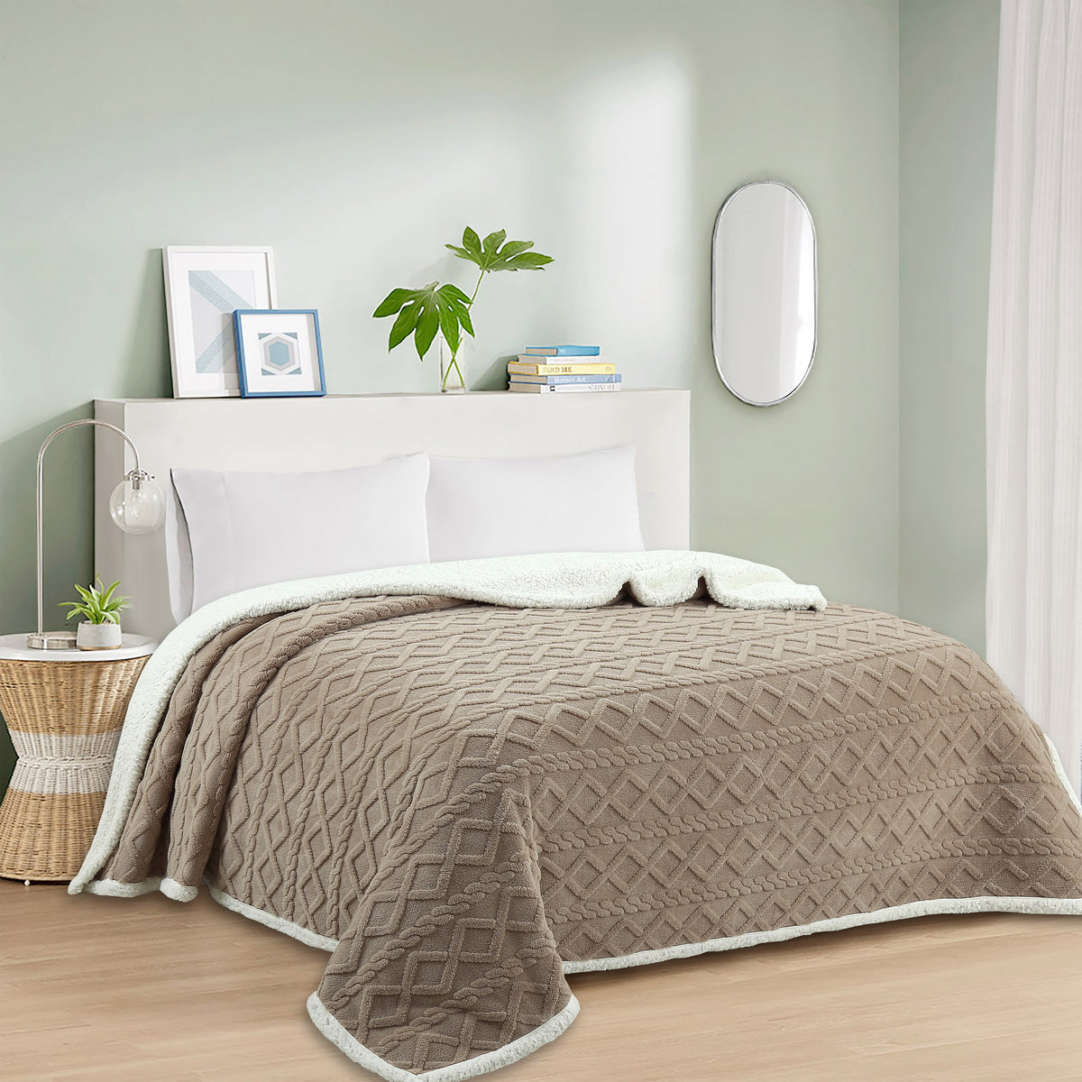 Frazada Andes Jacquard Sherpa