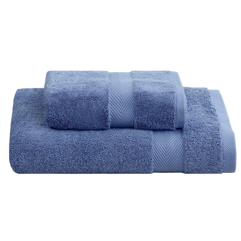JUEGO TOALLA ANDES 2 PIEZAS 600 GR AZUL